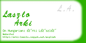 laszlo arki business card
